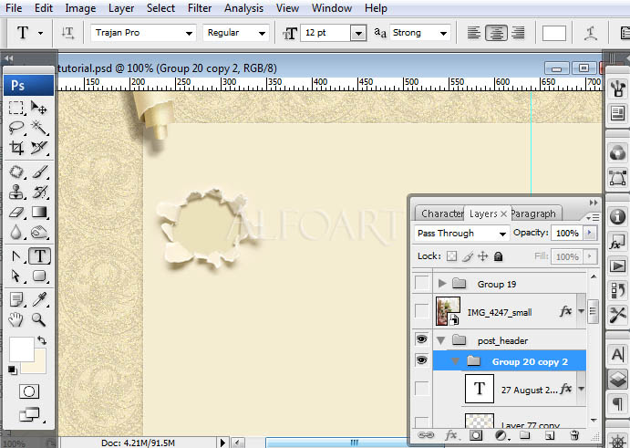 Elegance wallpaper theme. free webdesign photoshop tutorial. Vintage WordPress template, curled paper, corner effect, ripped paper, hole paper, light theme, classic theme style.